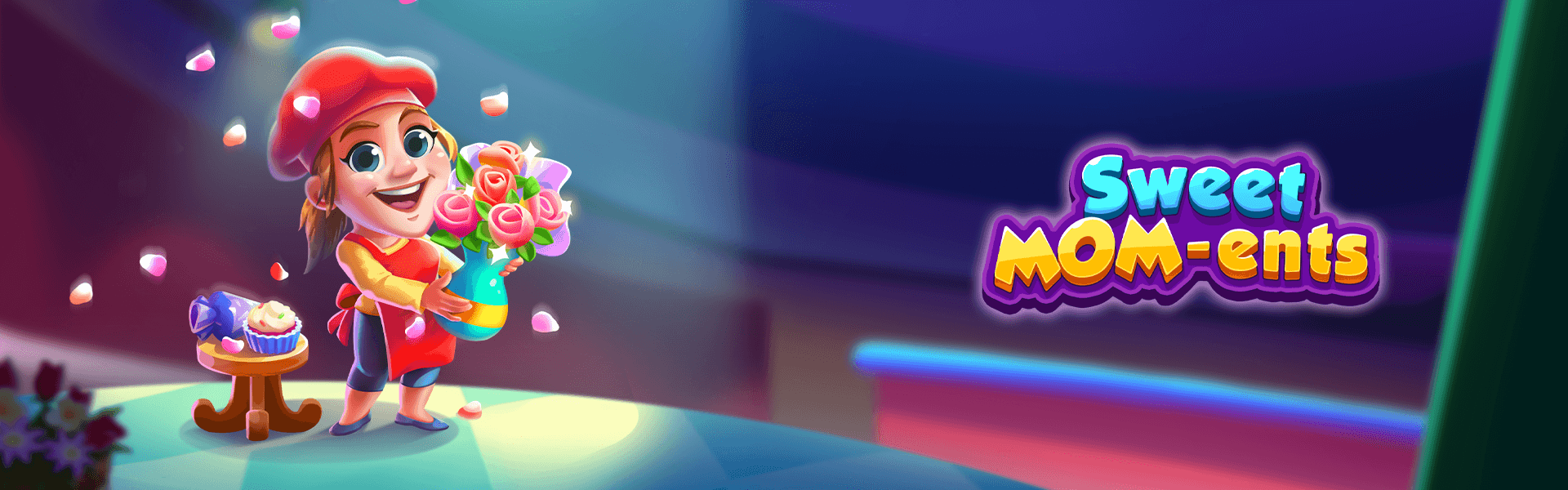 Image Showing Banner Of cakes and bouquets in Sweet MOM-ents Bingo Room