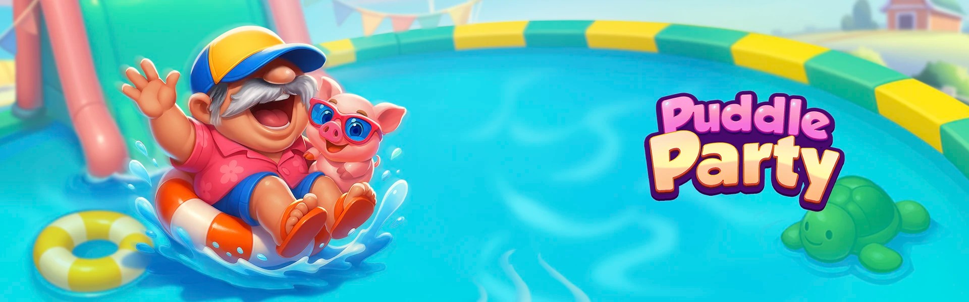 Image showing Puddle Party logo with a party and pet around it