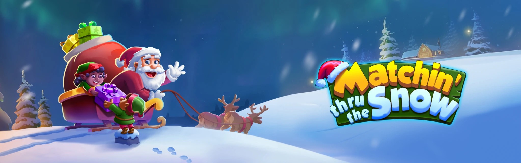 Image showing banner of Helping The Elves Pack Presents Into Gift Bags By Calling Bingos in New Matchin' thru the Snow Room