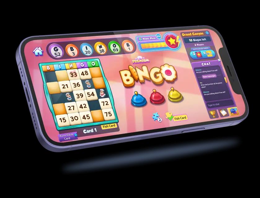 Image showing Poster On Mobile Describing Bingo Bash Game Online